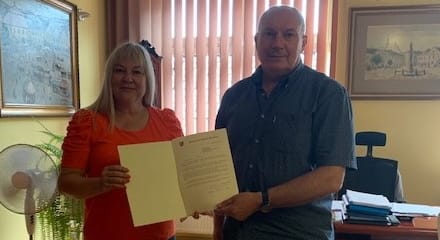 Thank you letter from the Mayor of Bochnia